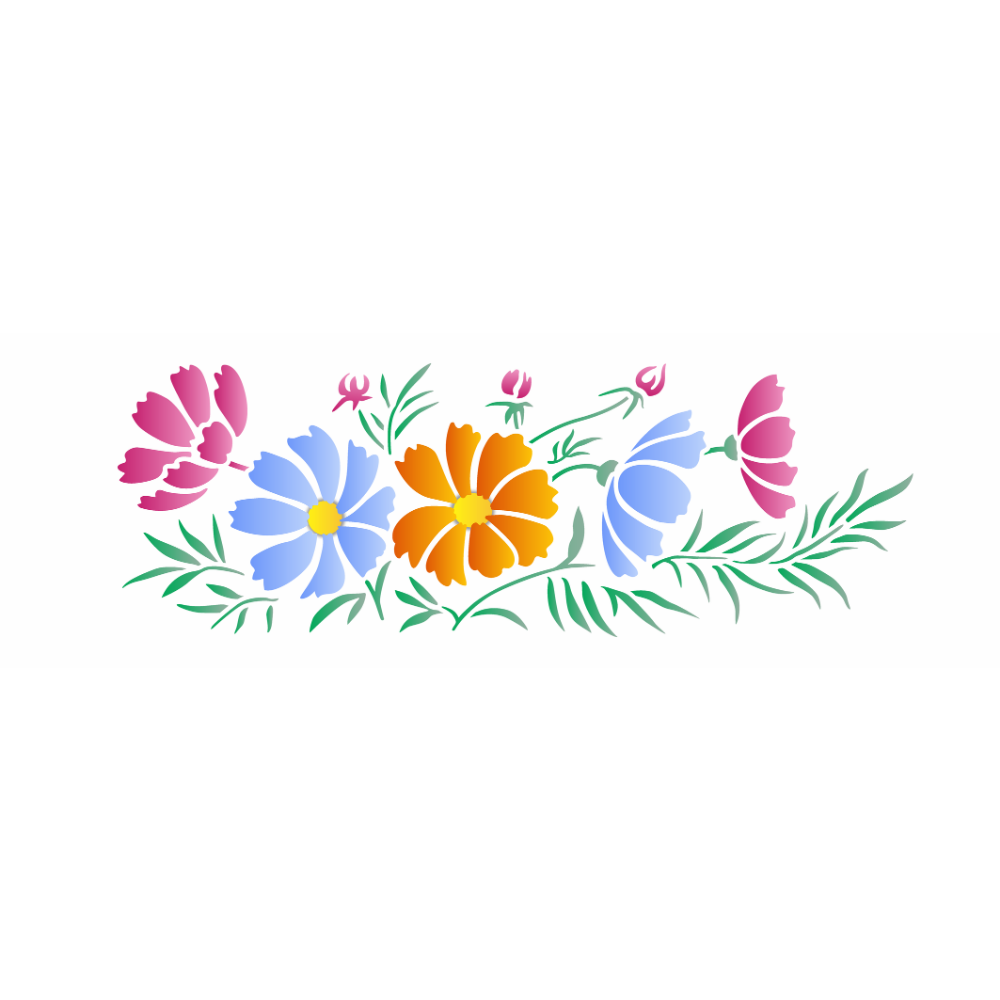 Stencil OPA 10x30 3763 Flor de Cosmos I