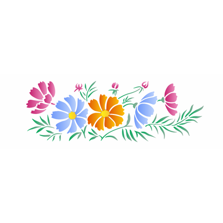 Stencil OPA 10x30 3763 Flor de Cosmos I