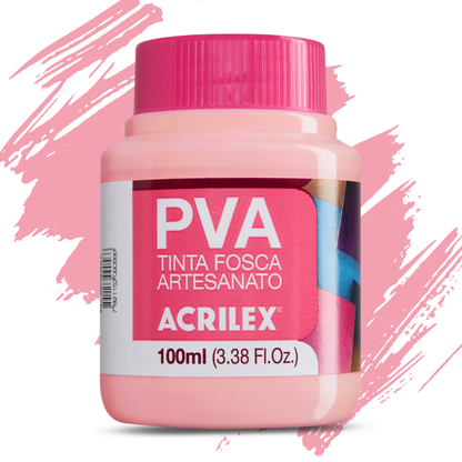Kit 12 Tintas PVA Acrilex 100ml Fosca Artesanato
