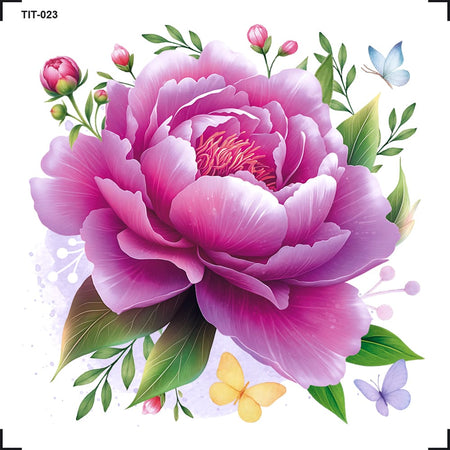Transfer de Imagem 8x8cm TIT-023 Flor Roxa