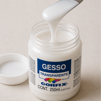 Gesso Acrílico Transparente para Telas Corfix 250ml Preparação para Pintura