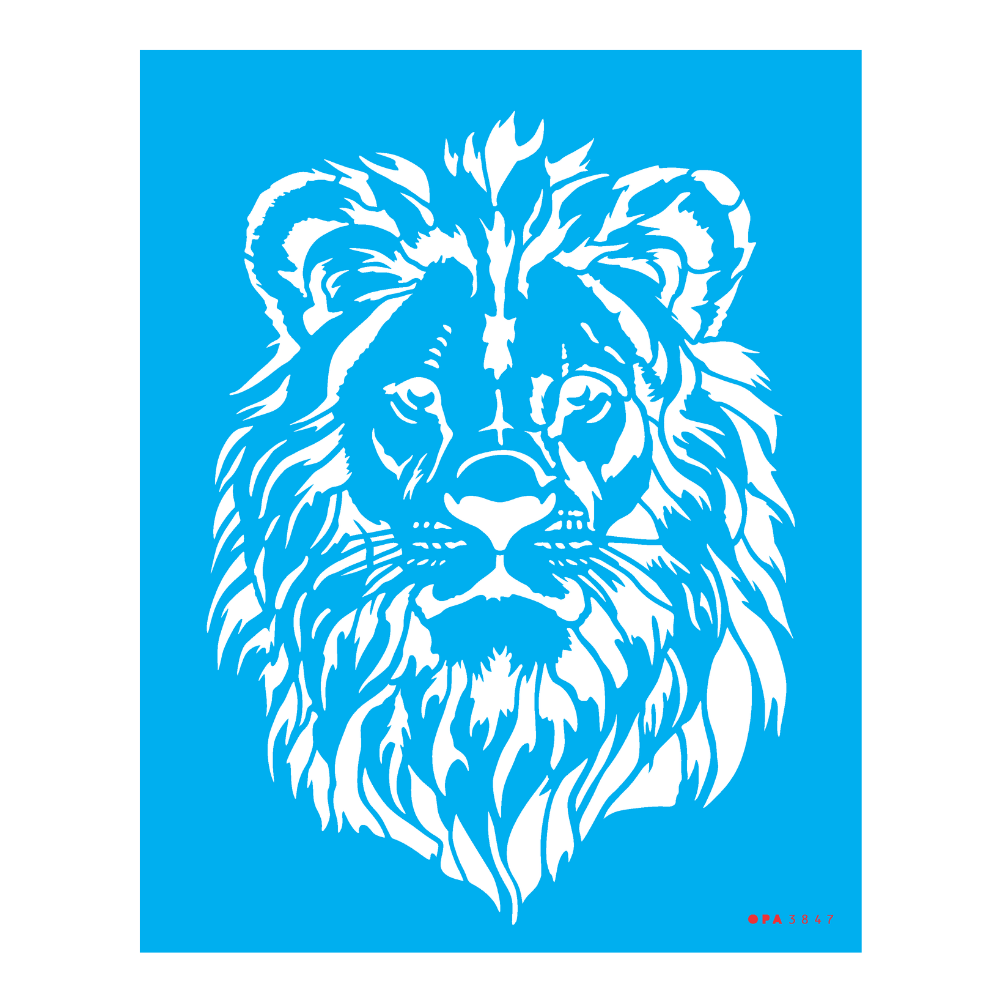Stencil OPA 20x25 3847 Animais Leão