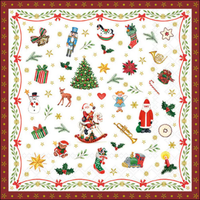 Guardanapo de Papel Decoupage 33x33 Natal Ornaments All Over Red 33314765