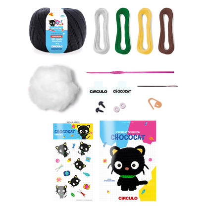 Kit Amigurumi Hello Kitty and Friends Círculo Cor 03 Chococat