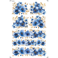 Transfer de Imagem 9,8x15cm TIS-165 Flores Azuis