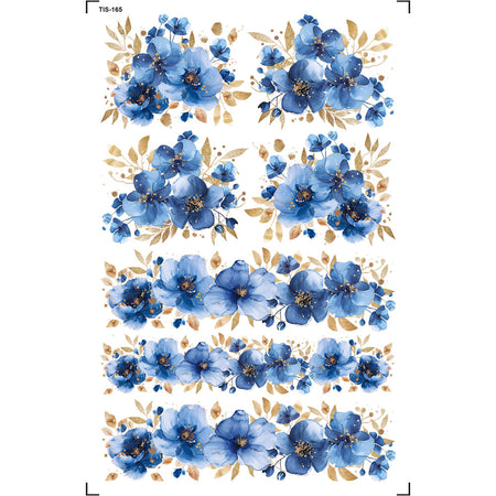 Transfer de Imagem 9,8x15cm TIS-165 Flores Azuis