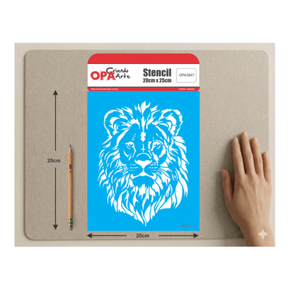Stencil OPA 20x25 3847 Animais Leão