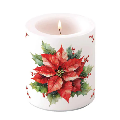 Guardanapo de Papel Decoupage 33x33 Natal Festive Poinsettia White 33320960