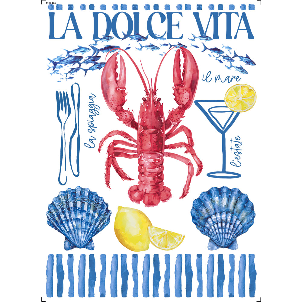 Transfer Têxtil 20x27,5cm TTR6-035 Mar La Doce Vita