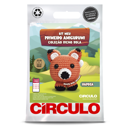 Kit Meu Primeiro Amigurumi Bicho Bola Cor 10 Raposa