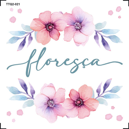 Transfer Têxtil 8x8cm TTQ2-021 Floresça