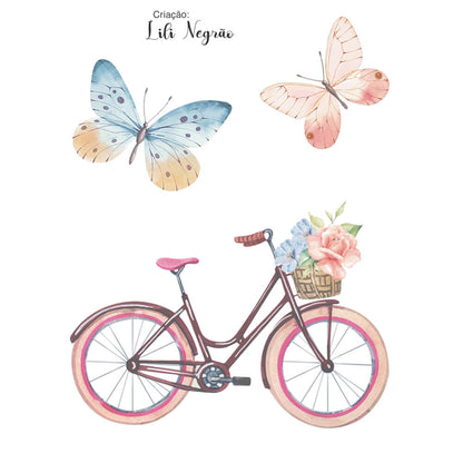 Aplique Litoarte APM6-041 6cm Bicicleta Amor com Arte