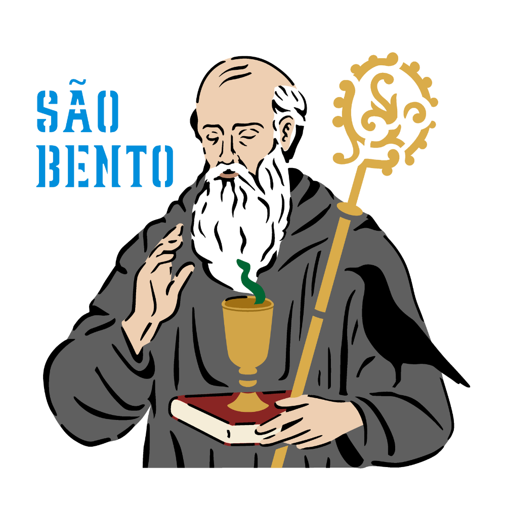 Stencil OPA 14x14 3736 Religião São Bento