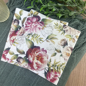 Guardanapo de Papel Decoupage 33x33 Composição de Peônias 13318131