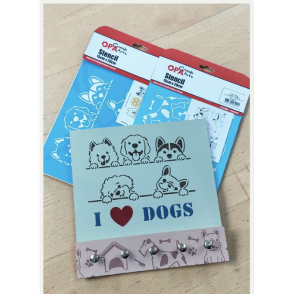 Stencil OPA 15x20 3793 Pet I Love Dogs