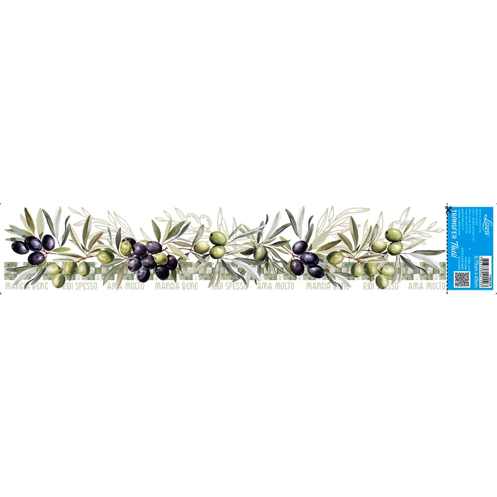 Transfer Têxtil 45x9cm TTB6-034 Barrado Azeitonas
