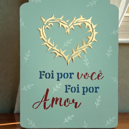 Stencil OPA 15x20 3775 Religião Coroa de Cristo