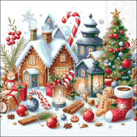 Guardanapo de Papel Decoupage 33x33 Natal Christmas Scenery 33321050