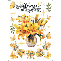 Transfer Têxtil 20x27,5cm TTR6-074 Tudo Floresce