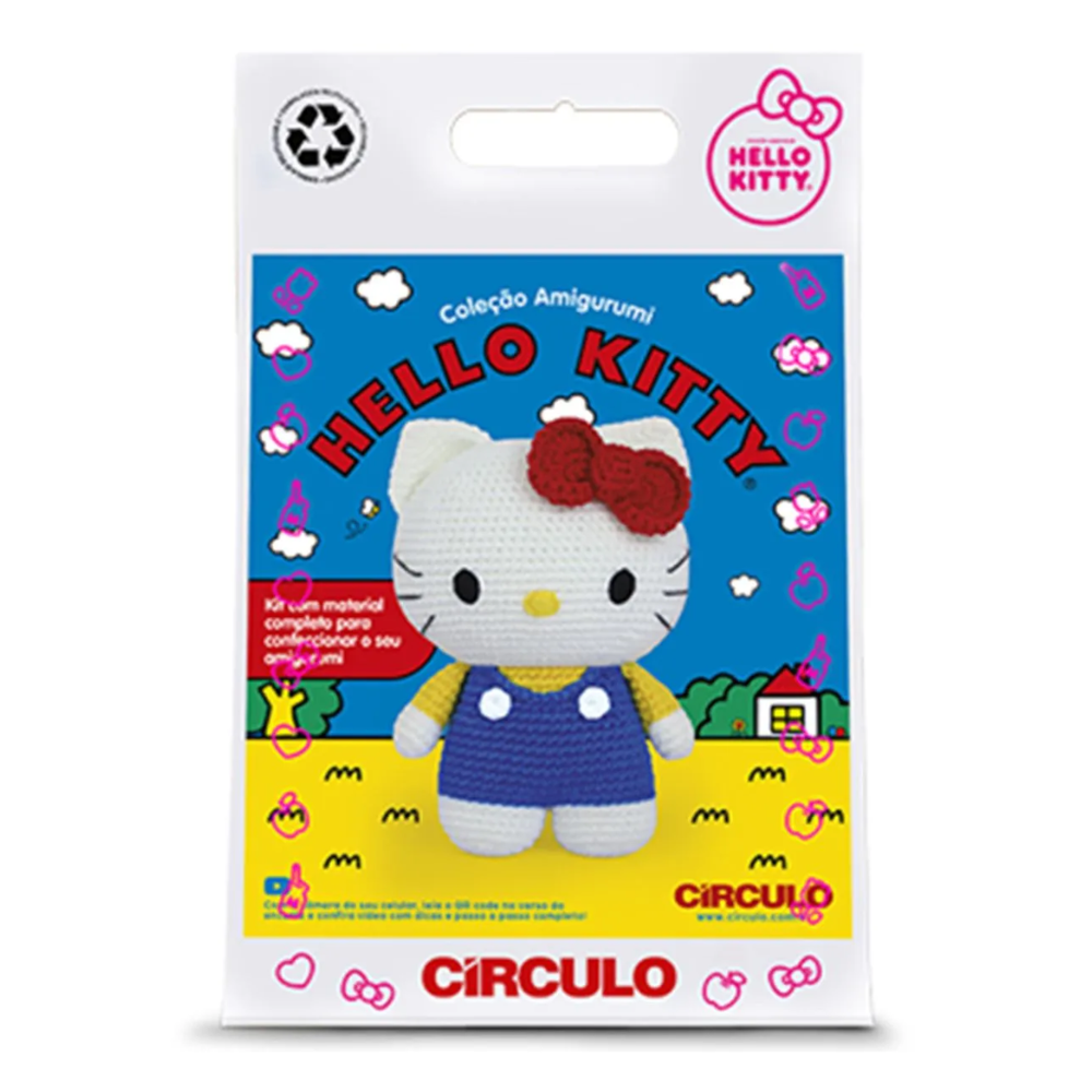 Kit Amigurumi Hello Kitty Círculo Look Amarelo