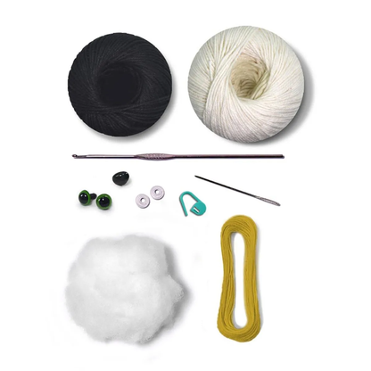 Kit Amigurumi Cães e Gatos Círculo Cor 6 Gato Malhado