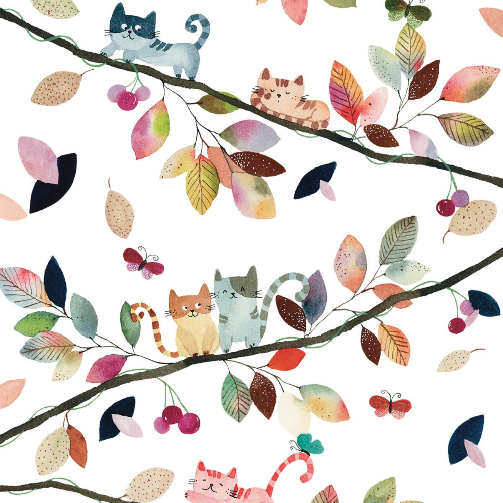 Guardanapo de Papel Decoupage 33x33 PPD Fall Cats 133002781
