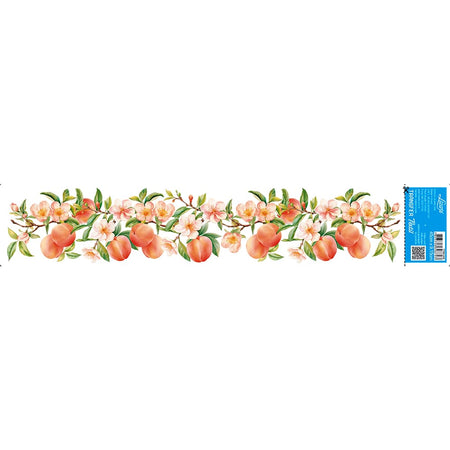 Transfer Têxtil Litoarte 45x9cm TTB6-026 Barrado Pêssegos
