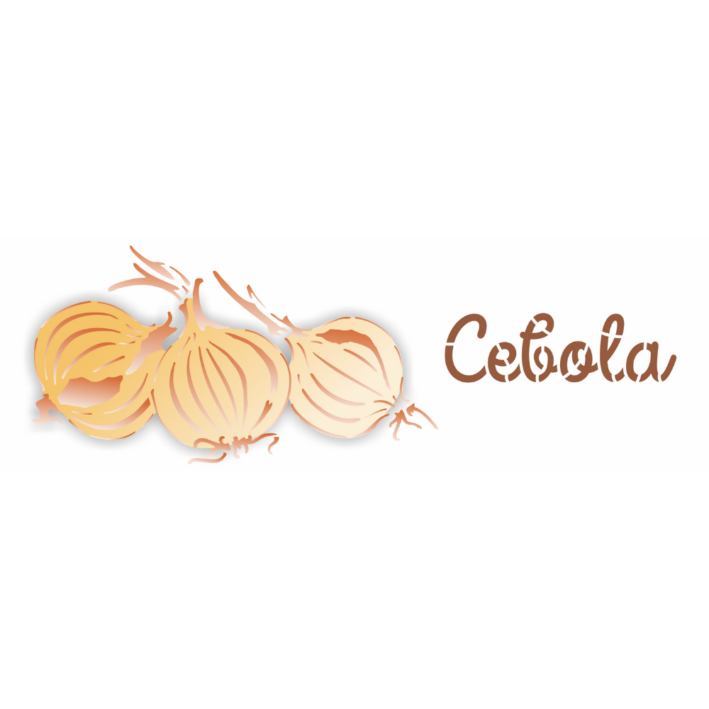 Stencil OPA 10x30 3727 Feirinha Tempero Cebolas