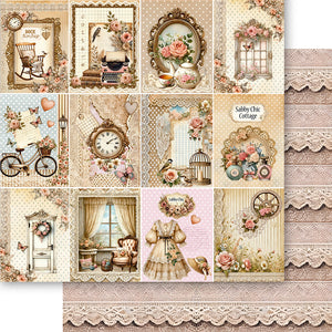 Papel Scrapbook Litoarte SD-1377 Conjunto Aconchego 30,5x30,5cm