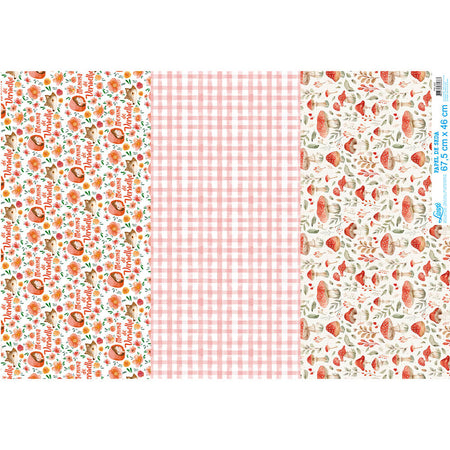 Papel Seda Litoarte PSL-067 Menina de Vermelha 67,5x46cm