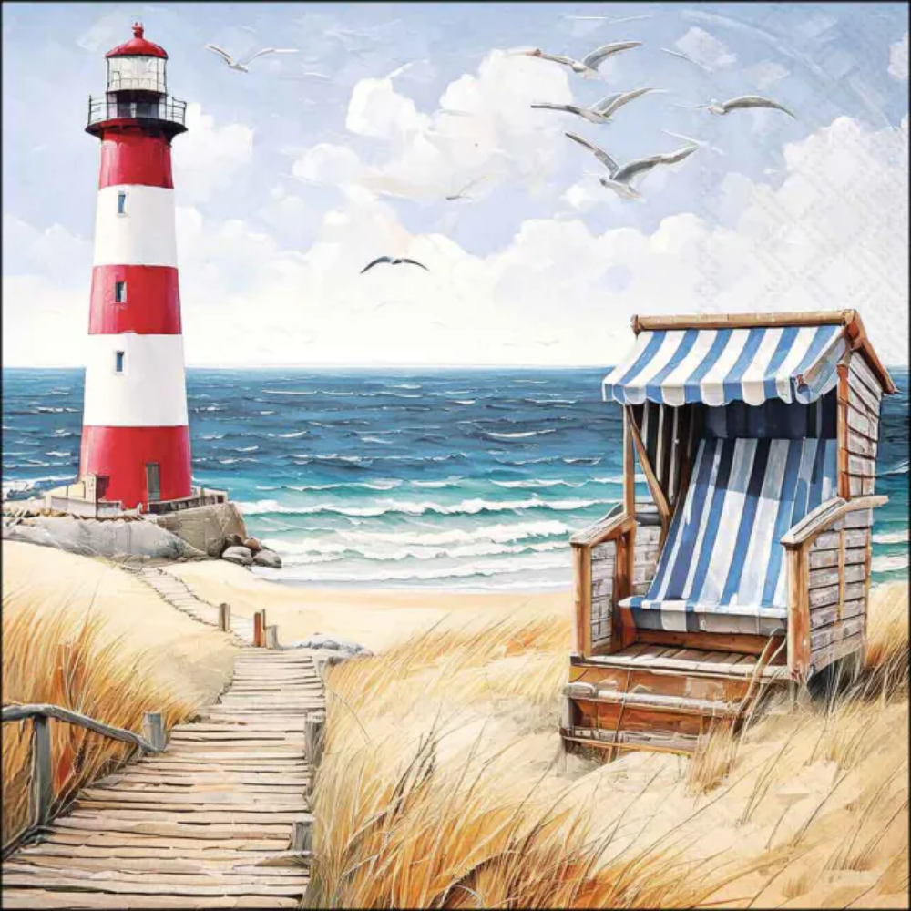 Guardanapo de Papel Decoupage 33x33 Beach Walk 13320385