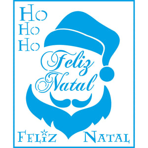 Stencil Litoarte 17x21 STMN-025 Feliz Natal Gorro e Barba