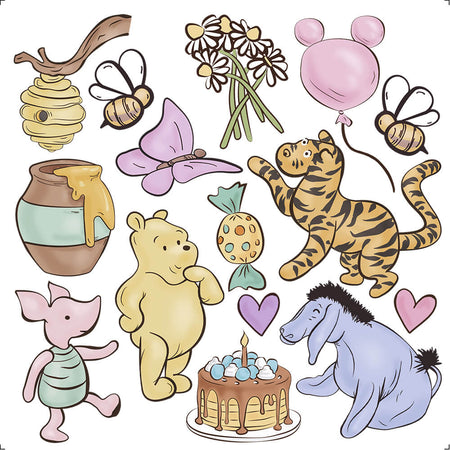 Transfer Têxtil 13,5x13,5cm TTQ4-060 Urso Doce Mel Tags