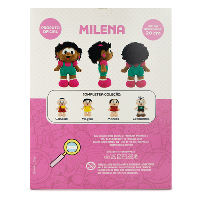 Kit Amigurumi Turma da Mônica Círculo Cor 04 Milena