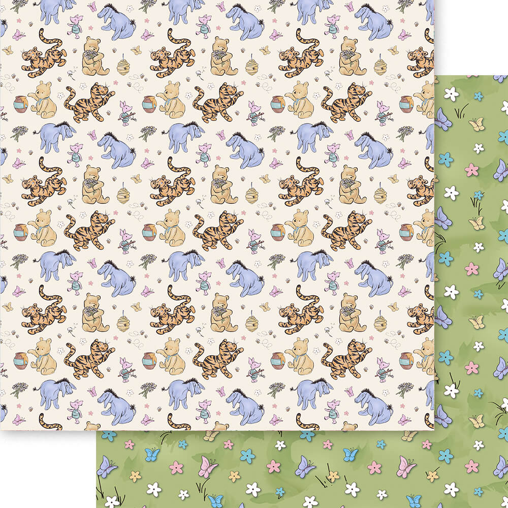 Papel Scrapbook Litoarte SD-1372 Urso Doce Mel 30,5x30,5cm