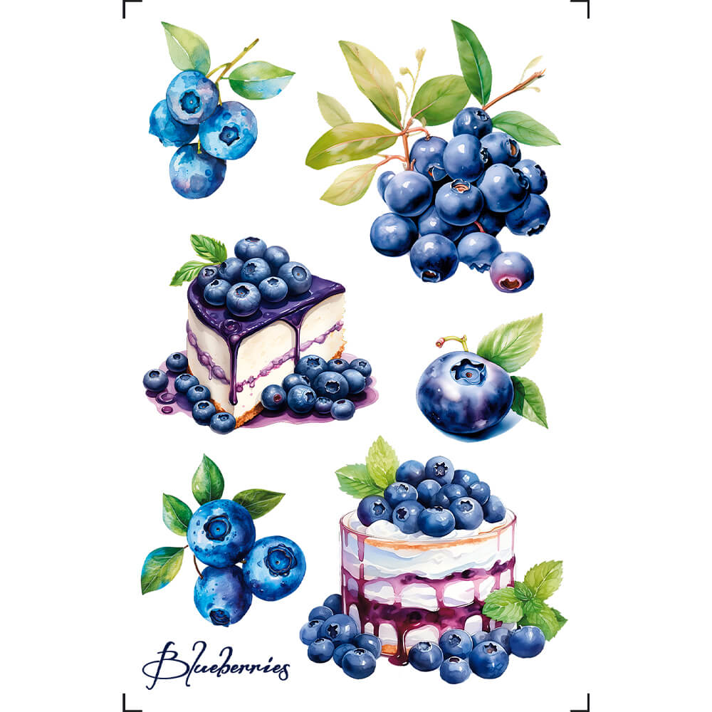 Transfer de Imagem Litoarte 9,8x15cm TIS-102 Fruta Blueberry