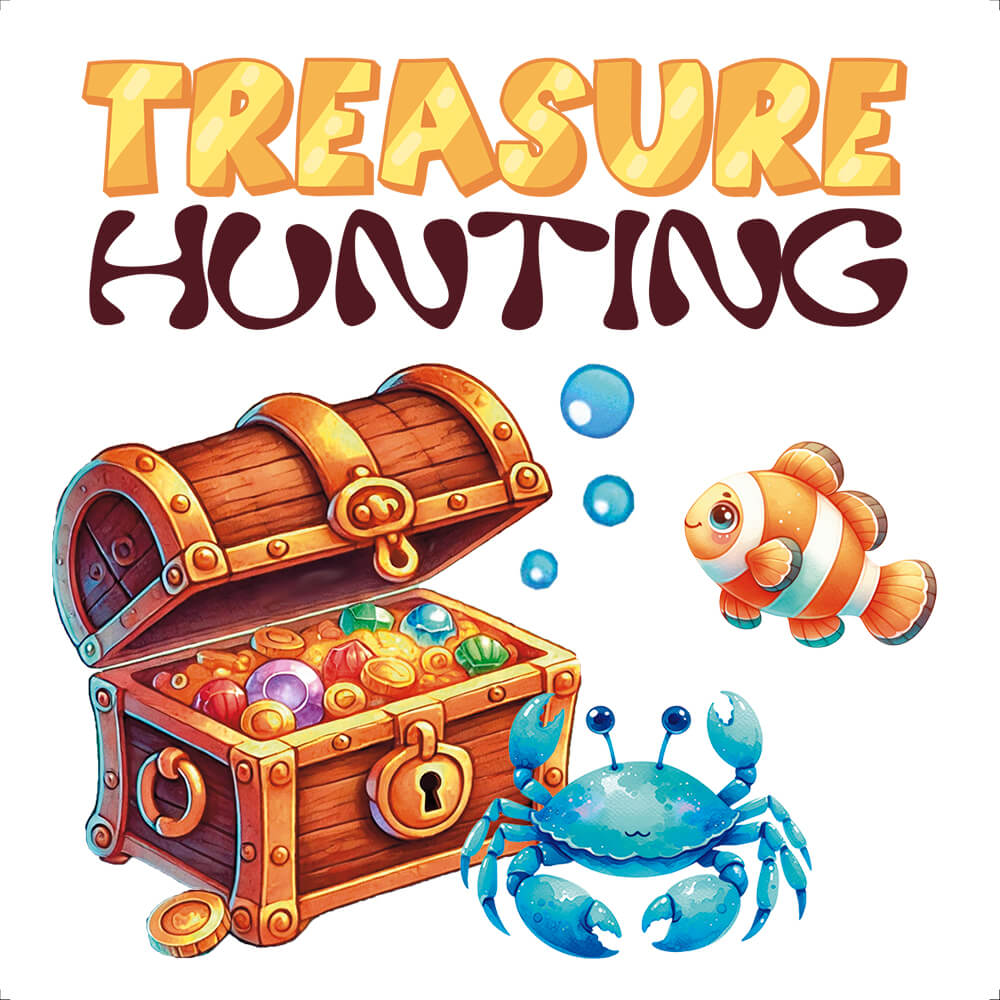 Transfer Têxtil Litoarte 13,5x13,5cm TTQ4-063 Treasure Hunting