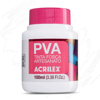 Kit 10 Tintas PVA Acrilex 100ml Fosca Artesanato