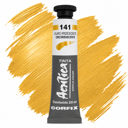 Tinta Acrílica Metálica Corfix Bisnaga 20ml
