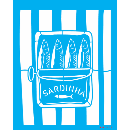 Stencil OPA 20x25 3809 Culinária Lata de Sardinha