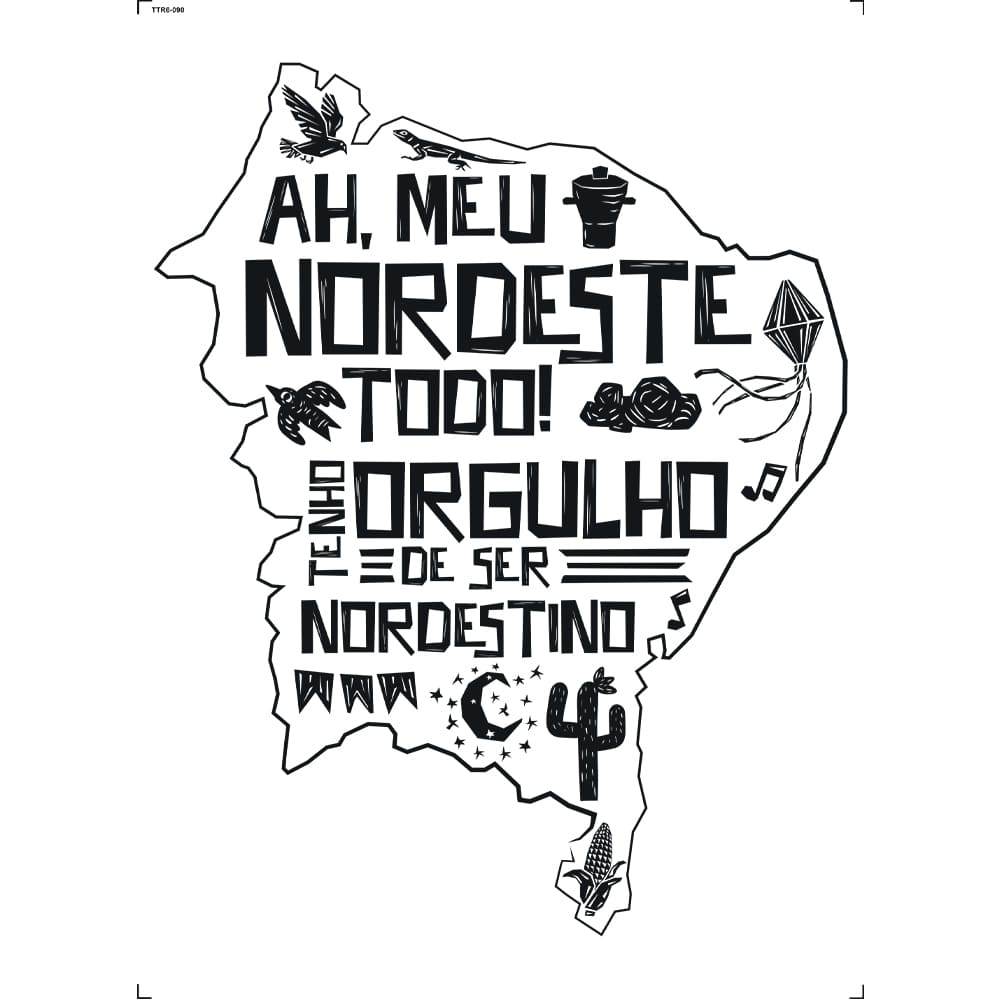 Transfer Têxtil 20x27,5cm TTR6-090 A meu Nordeste