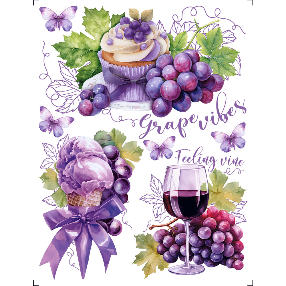 Transfer de Imagem Litoarte 15x19,5cm TIM-005 Uvas