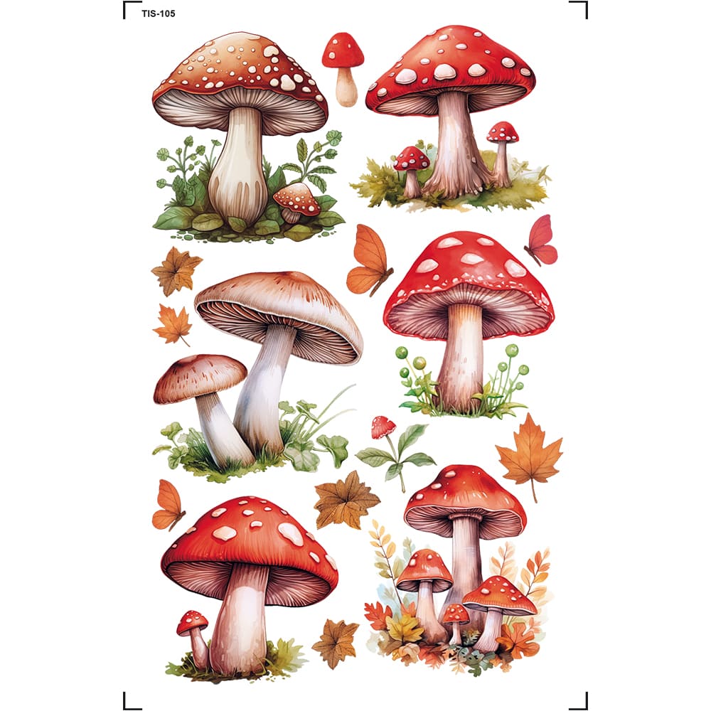 Transfer de Imagem 9,8x15cm TIS-105 Cogumelos