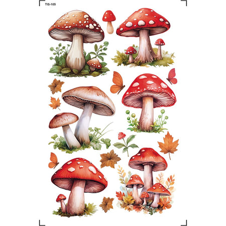 Transfer de Imagem 9,8x15cm TIS-105 Cogumelos