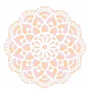 Stencil OPA 14x14 2696 Mandala Flor de Lotus - Palácio da Arte