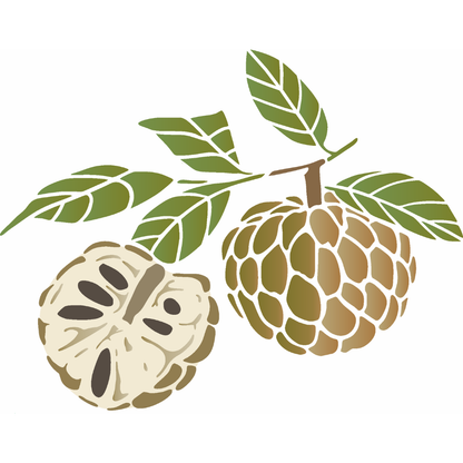 Stencil OPA 15x20 3788 Feirinha Estamparia Fruta do Conde Pinha