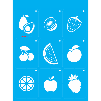 Stencil OPA 15x20 3744 Chaveirinho Frutinhas