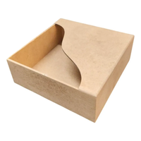 Porta Guardanapos em MDF Caixa Onda 14x14x6cm