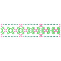 Stencil Litoarte 28x8cm STE-468 Barrado Floral Ponto Cruz
