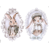 Transfer Têxtil 20x27,5cm TTR6P-008 Páscoa Coelhos Vintage II